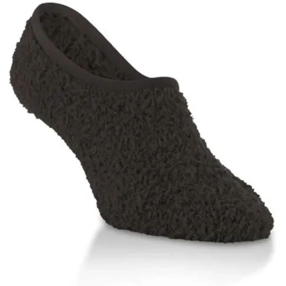3 Pr West Loop Black Fuzzy No Show Socks Liners Stretch Banded NWT Womens 4-10 - Picture 1 of 5